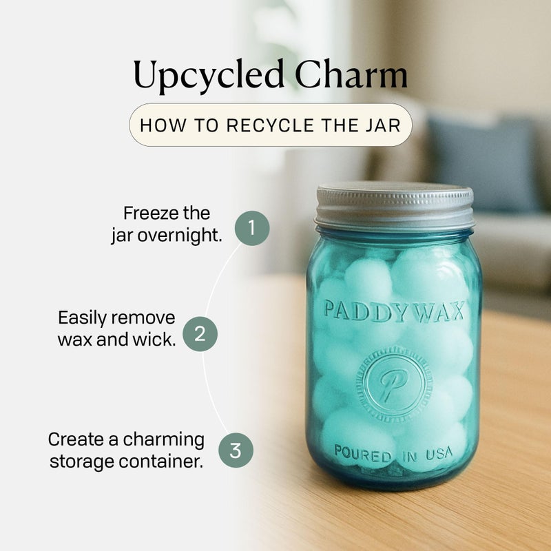 Paddywax Scented Candles Relish Collection Soy Wax Artisan Candle in Glass Jar with Lid, 9.5-Ounce, Ocean Tide + Sea Salt - Image 5